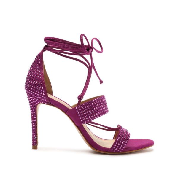 Schutz | Women's Sybil Lace Up Sandal-Bright Violet