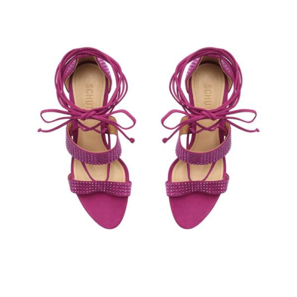 Schutz | Women's Sybil Lace Up Sandal-Bright Violet