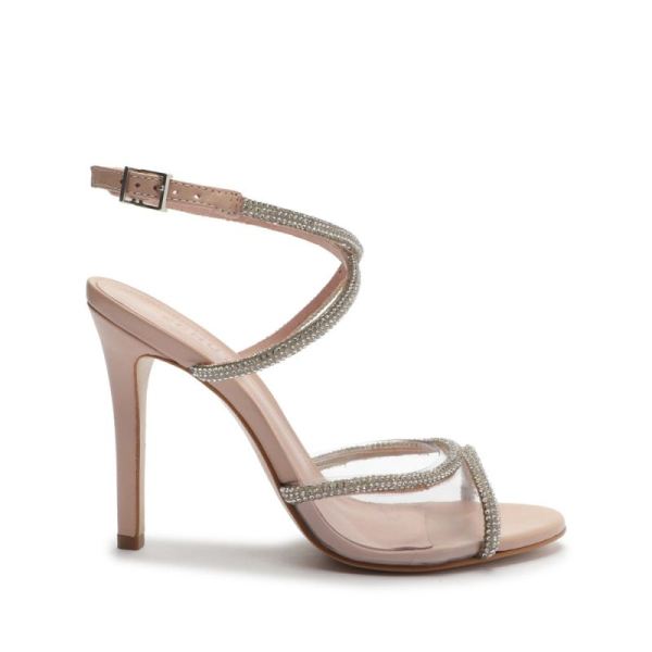 Schutz | Women's Louise Vinyl&Nappa Leather Sandal-Sweet Rose