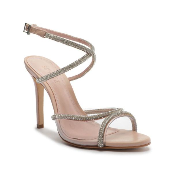 Schutz | Women's Louise Vinyl&Nappa Leather Sandal-Sweet Rose