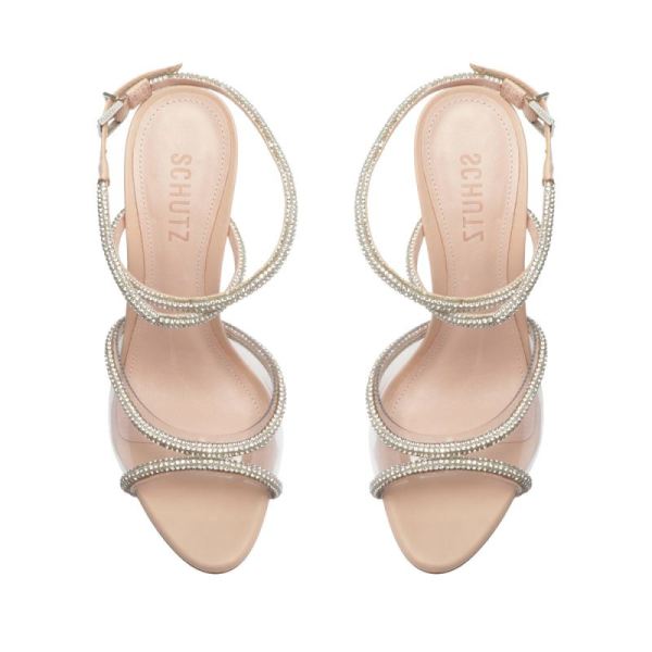 Schutz | Women's Louise Vinyl&Nappa Leather Sandal-Sweet Rose