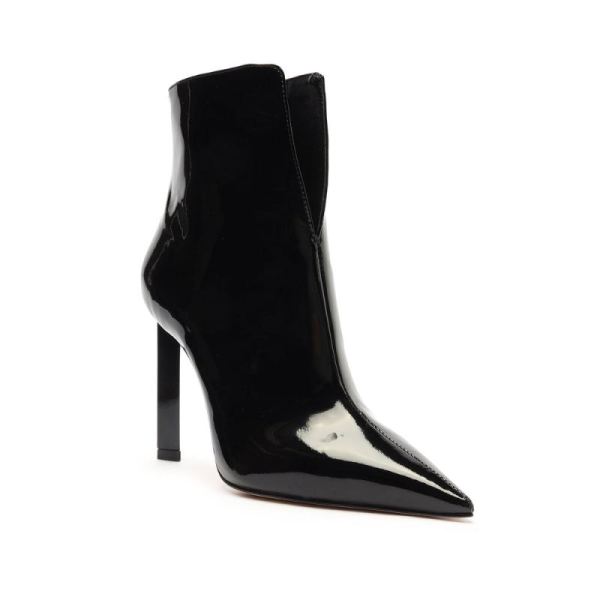 Schutz | Women's Viha Patent Leather Bootie-Black