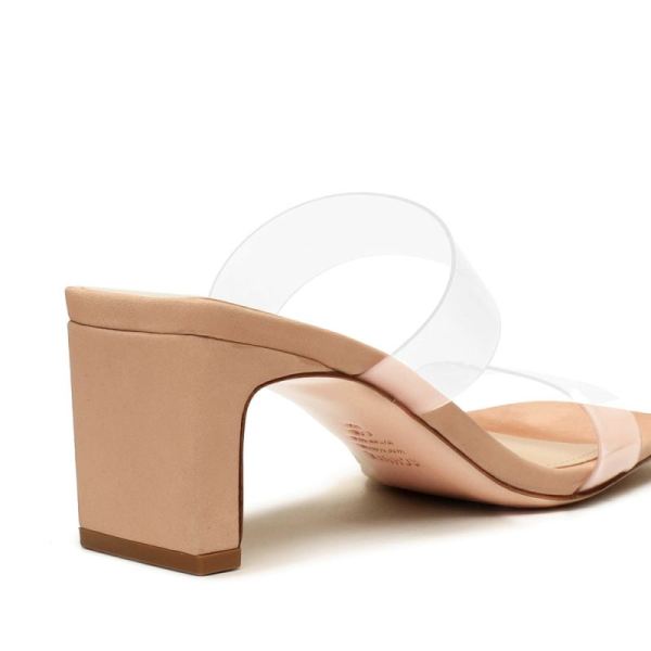 Schutz | Women's Taina Vinyl&Leather Sandal-Honey Beige