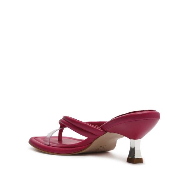 Schutz | Women's Meghan Mid Vinyl Sandal-Hot Pink