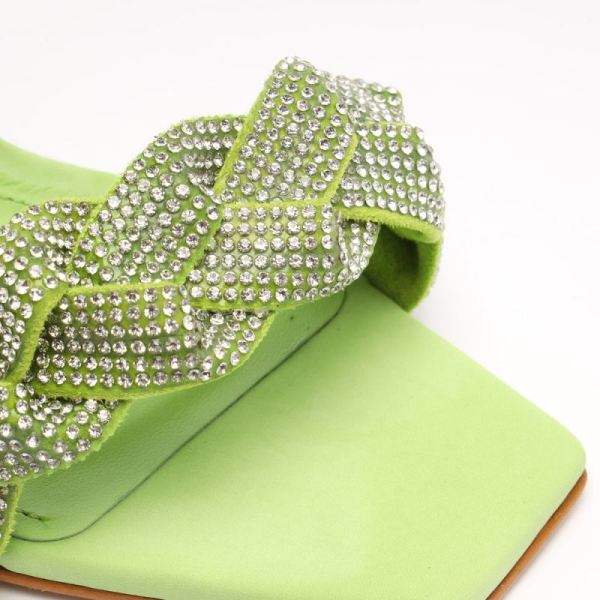 Schutz | Women's Alissa Nubuck Sandal-Lime Green