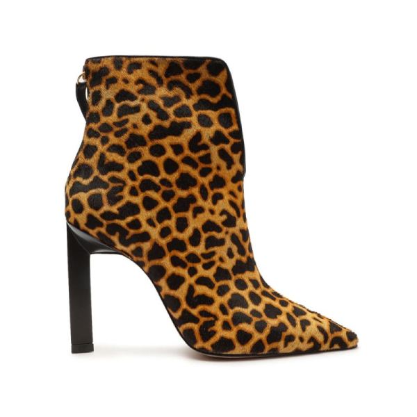 Schutz | Women's Viha Leopard-Printed Leather Bootie-Leopard