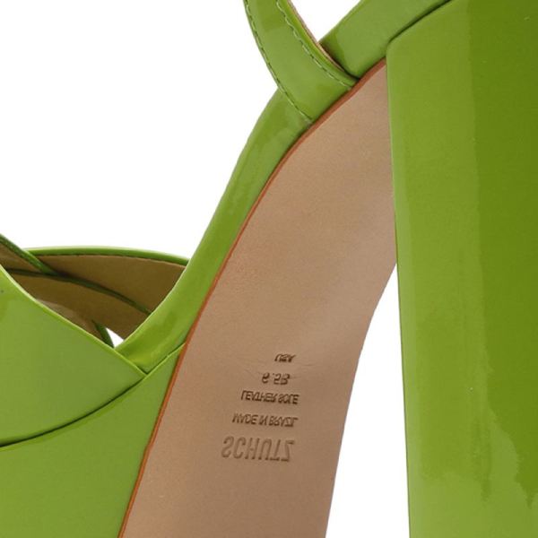 Schutz | Women's Keefa High Patent Sandal-Green