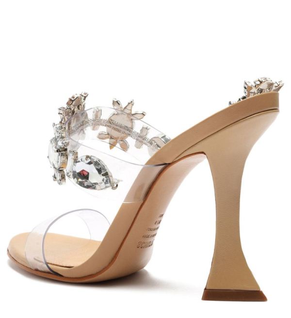 Schutz | Women's Laureen Vinyl&Crystal Sandal-Light Wood