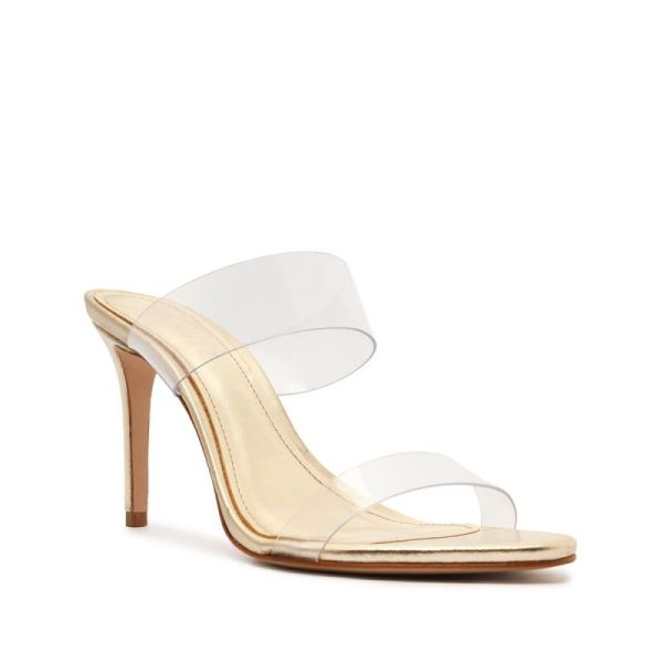 Schutz | Women's Ariella Vinyl Sandal-Gold