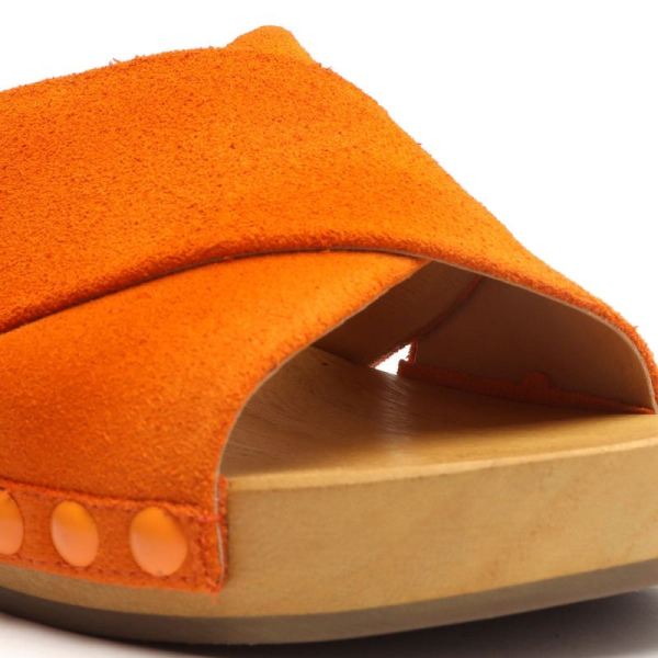 Schutz | Women's Jett Suede Sandal-Bright Tangerine