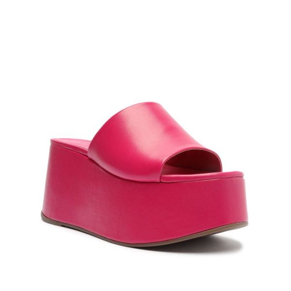 Schutz | Women's Marih Nappa Leather Sandal-Hot Pink