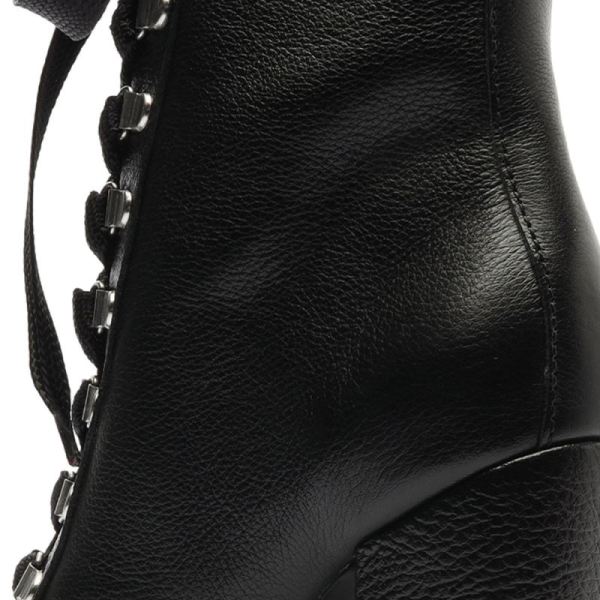 Schutz | Women's Zhara Up Leather Bootie-Black