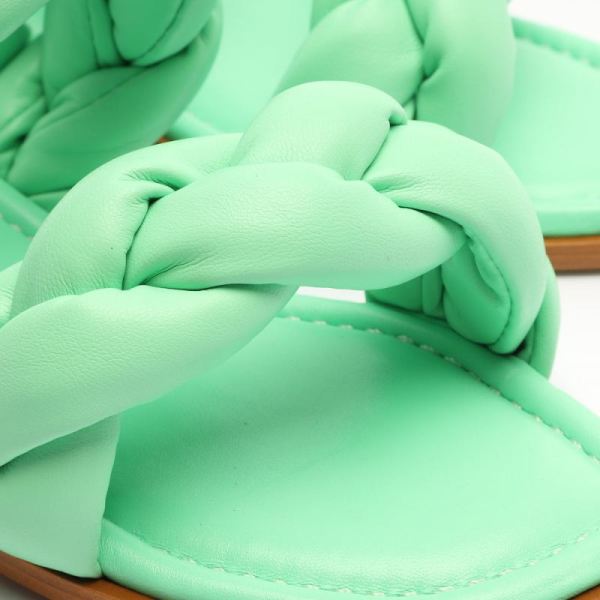 Schutz | Women's Soo Leather Sandal-Deep Mint