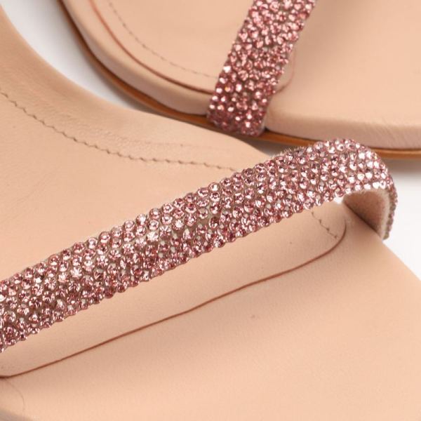 Schutz | Women's Taliah Crystal Rhinestones Sandal-Light Pink