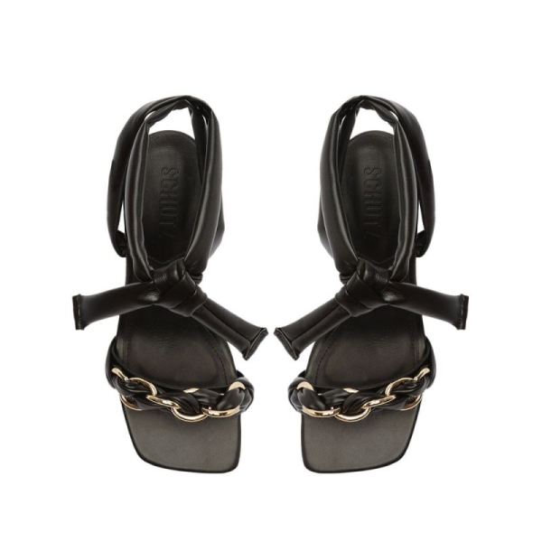 Schutz | Women's Rainah Nappa Leather Sandal-Black