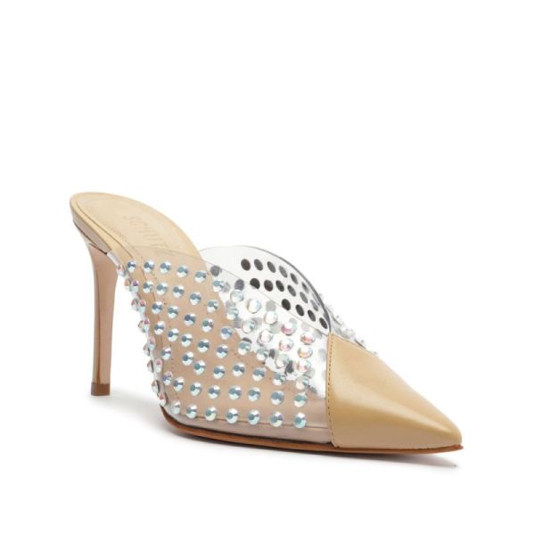 Schutz | Women's Greece Vinyl&Crystals Pump-Light Nude