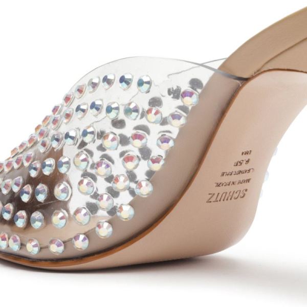 Schutz | Women's Greece Vinyl&Crystals Pump-Light Nude