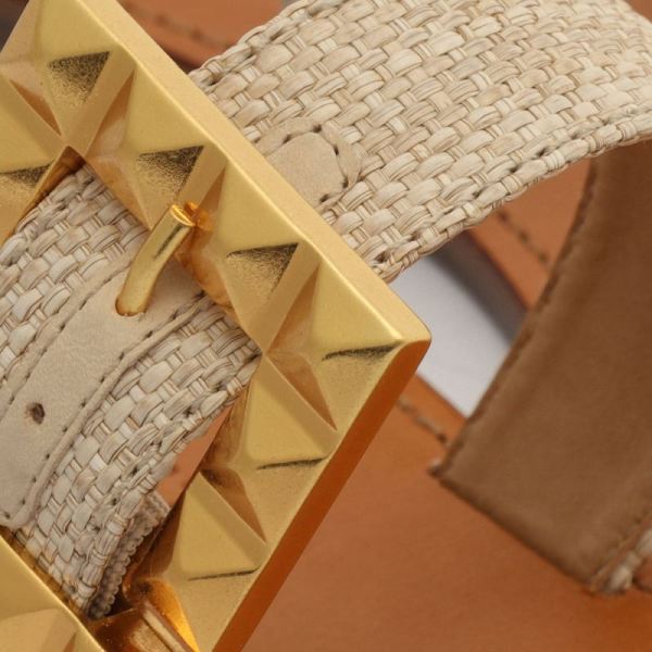 Schutz | Women's Malie Fabric Sandal-Straw