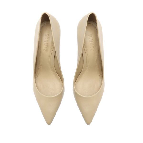 Schutz | Women's Lou Lo Nappa Leather Pump-Eggshell