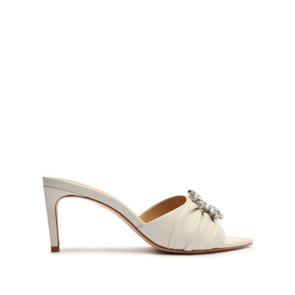 Schutz | Women's Meisho Mid Nappa Leather Sandal-Pearl