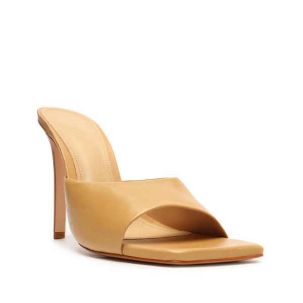 Schutz | Women's Kate Nappa Leather Sandal-Light Beige