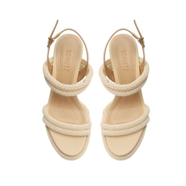 Schutz | Women's Leeneh Atanado Leather Sandal-Eggshell