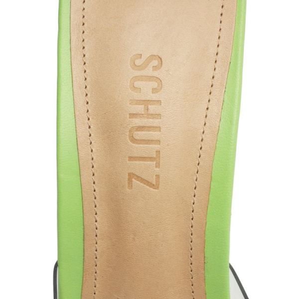 Schutz | Women's Lizah Vinyl Sandal-Lime Green