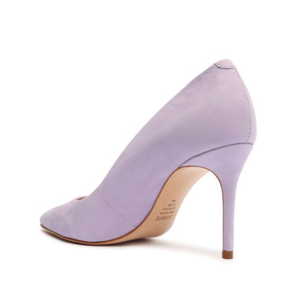 Schutz | Women's Lou Lo Nubuck Pump-Smoky Grape