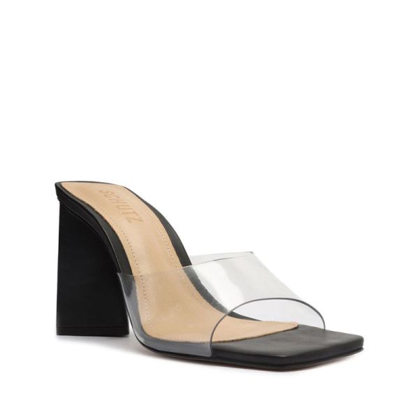 Schutz | Women's Lizah Vinyl Sandal-Black