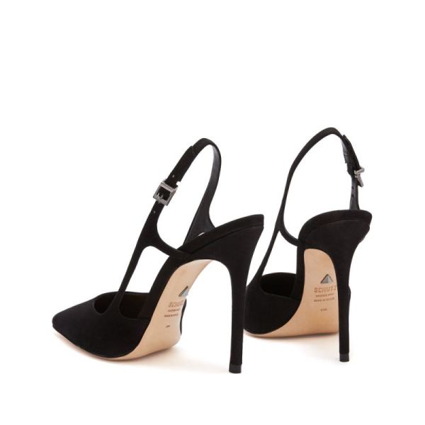 Schutz | Women's Boris Slingback Pump | High-heeled Shoe  -Black