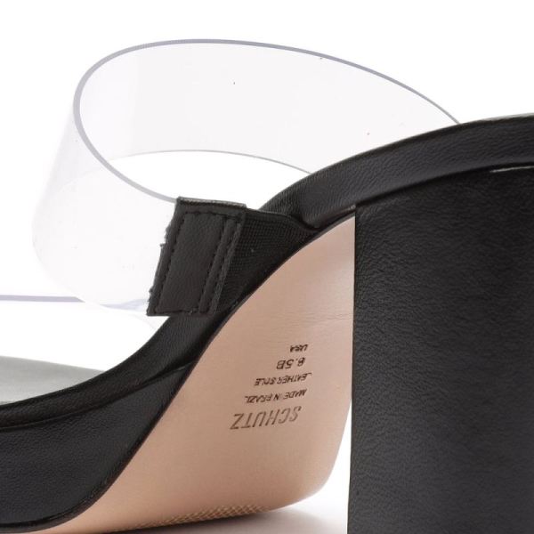 Schutz | Women's Ariella Platform Vinyl Sandal-Black