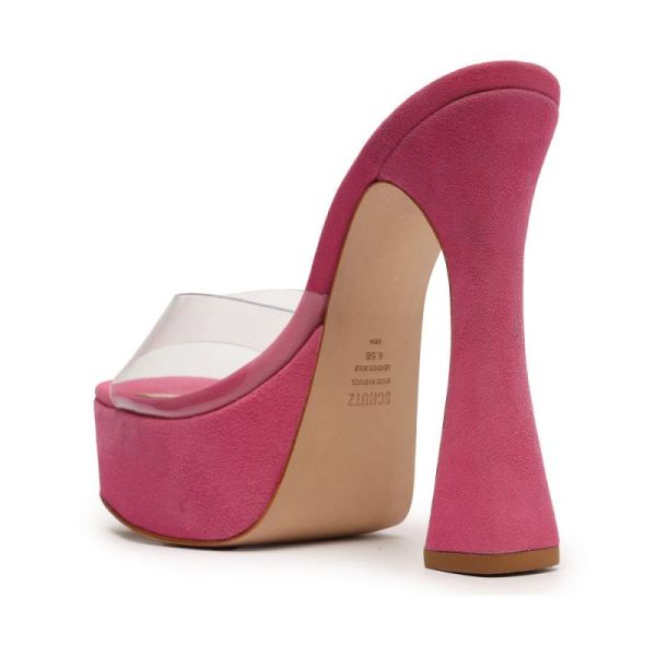 Schutz | Women's Haila Vinyl&Suede Sandal-Pink