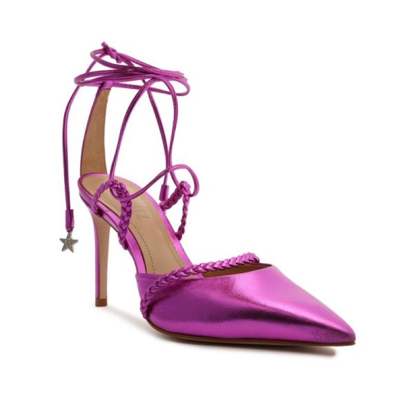 Schutz | Women's Lunah Metallic Nappa Leather Pump-Bright Violet