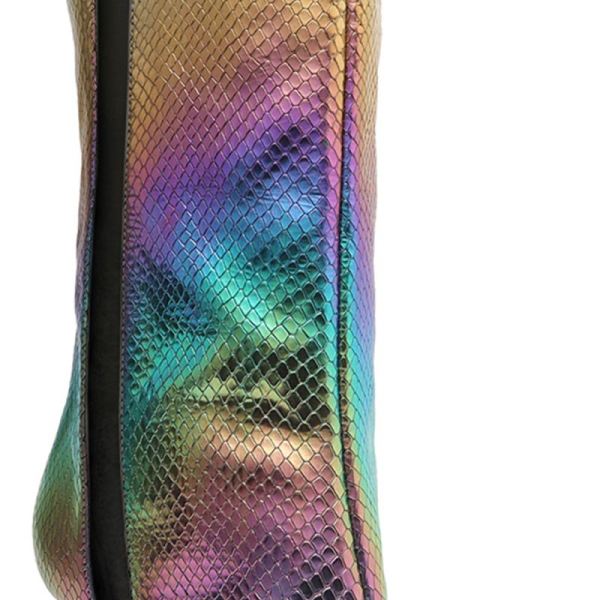 Schutz | Women's Maryana Metallic Leather Boot-Rainbow Light