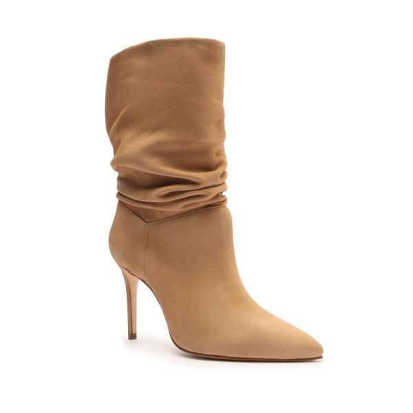 Schutz | Women's Ashlee Suede Bootie-Honey Beige