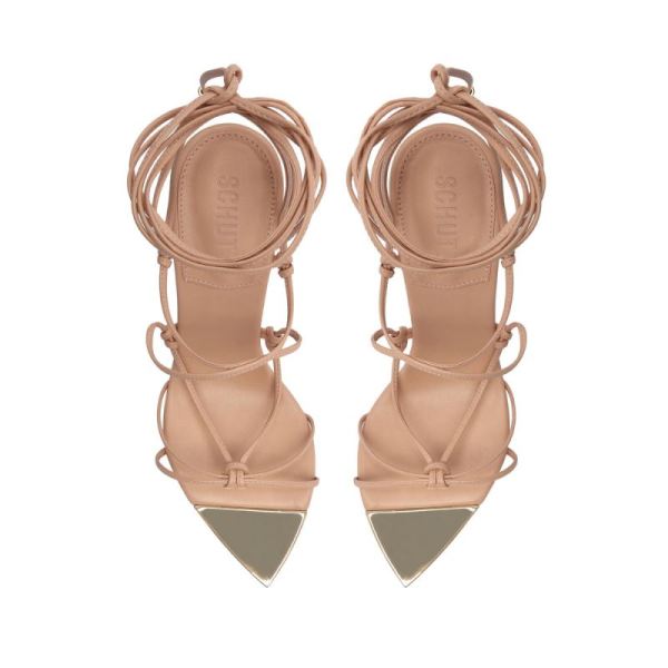 Schutz | Women's Hana Nappa Leather Sandal-Sweet Rose