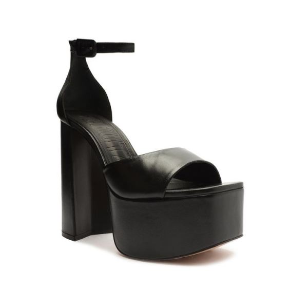 Schutz | Women's Lenne Nappa Leather Sandal-Black