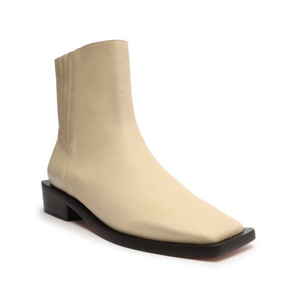 Schutz | Women's Guily Leather Bootie-Eggshell