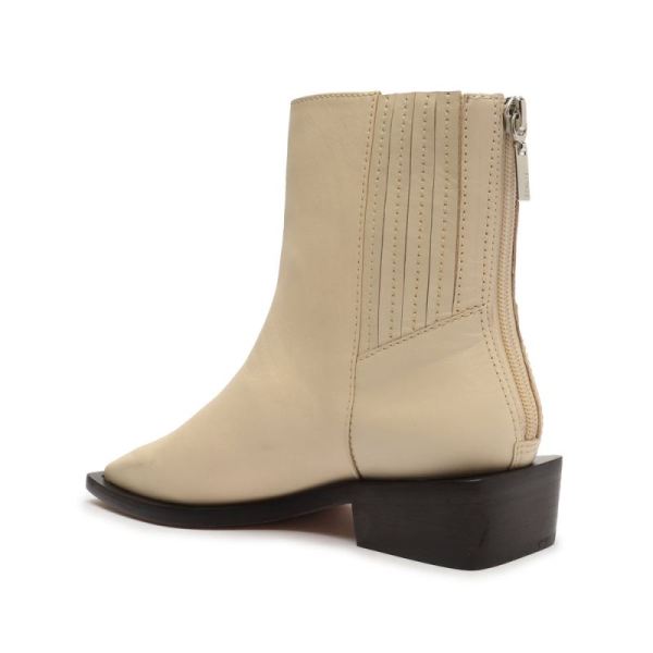 Schutz | Women's Guily Leather Bootie-Eggshell