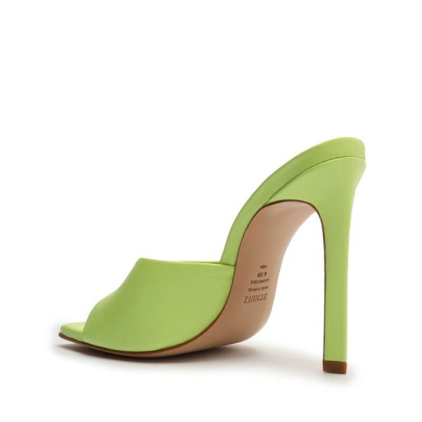 Schutz | Women's Kate Nappa Leather Sandal-Green Fresh