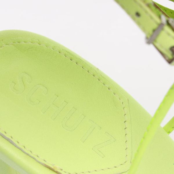 Schutz | Women's Vikki Nappa Leather Sandal-Green Fresh