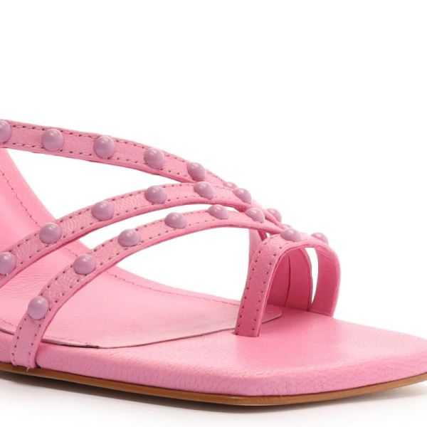 Schutz | Women's Anne Mid Nappa Leather Sandal-Club Rose