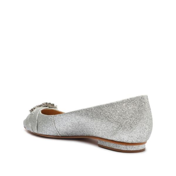 Schutz | Women's Meisho Glittery Flat-Silver