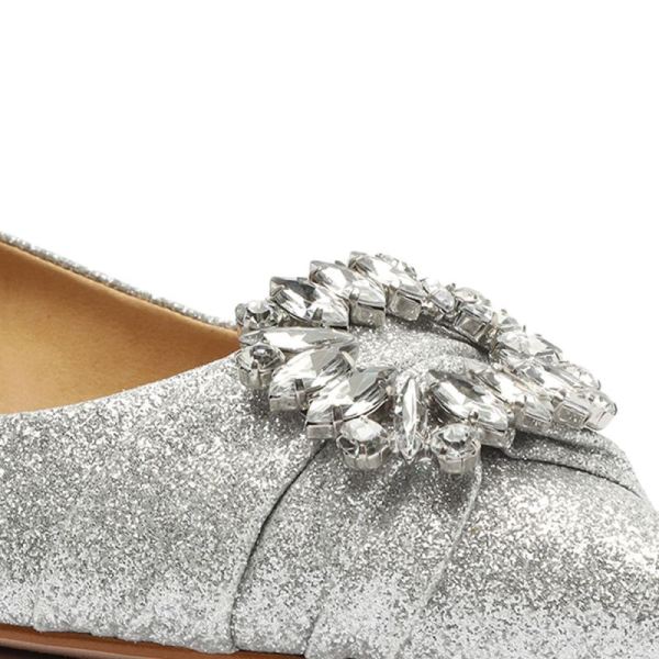 Schutz | Women's Meisho Glittery Flat-Silver