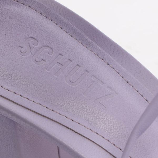 Schutz | Women's Glenna Platform Leather Sandal-Smoky Grape