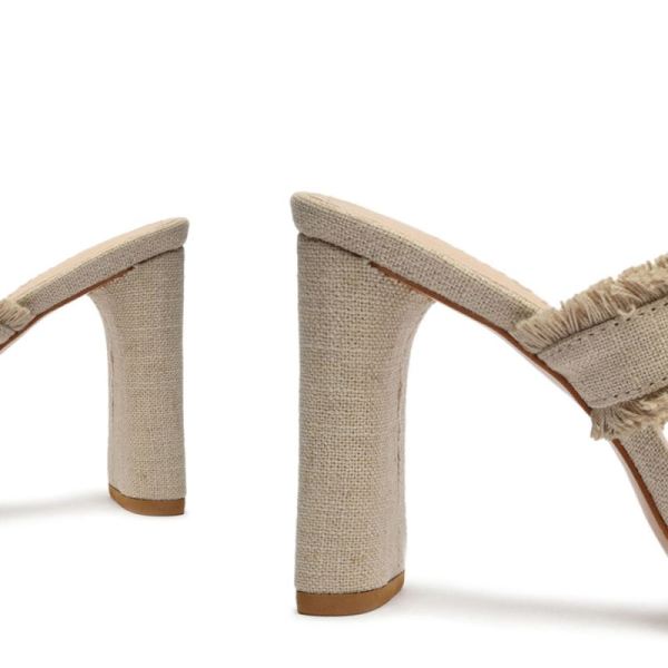 Schutz | Women's Amely Fabric Sandal-Oyster
