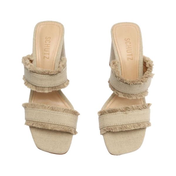 Schutz | Women's Amely Fabric Sandal-Oyster