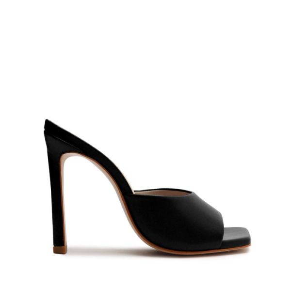 Schutz | Women's Kate Nappa Leather Sandal-Black