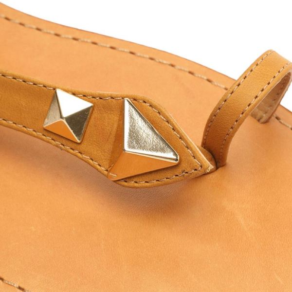 Schutz | Women's Courtney Studs Leather Sandal-Golden Ochre