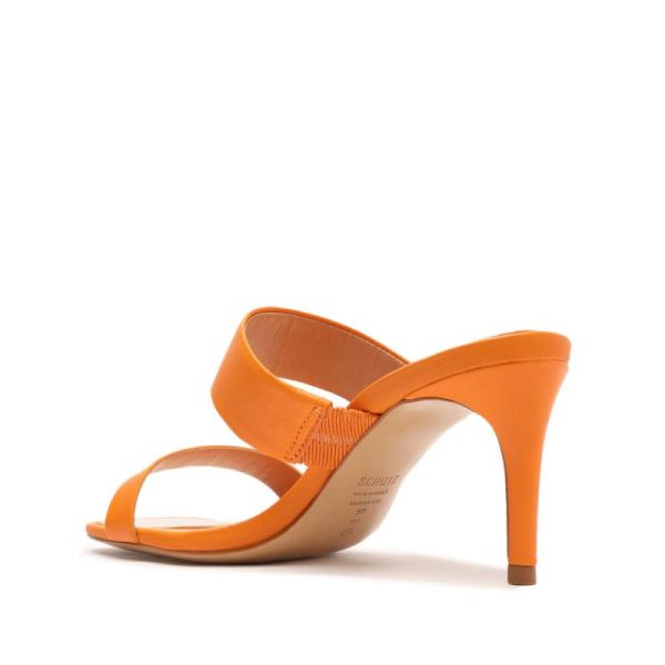 Schutz | Women's Aruana Nappa Leather Sandal-Bright Tangerine